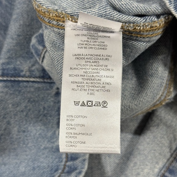 We The Free People Women's Size Medium Denim High Roller Skirtall Overall Dress - Picture 10 of 11